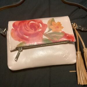 Patricia Nash Floral Crossbody Bag - Cream and Red